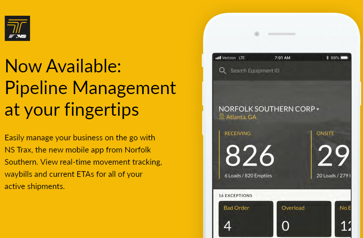NS Trax - Pipeline Management at your fingertips.
